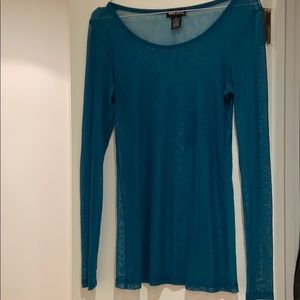 BLUE SHEER LONG SLEEVE